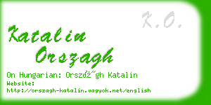 katalin orszagh business card